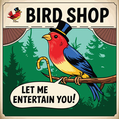 birds shop flyer mockup design stock photos illustration