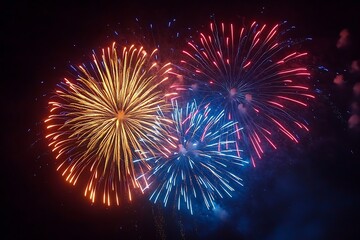 Intense Fireworks Night Show Abstract Pattern Texture