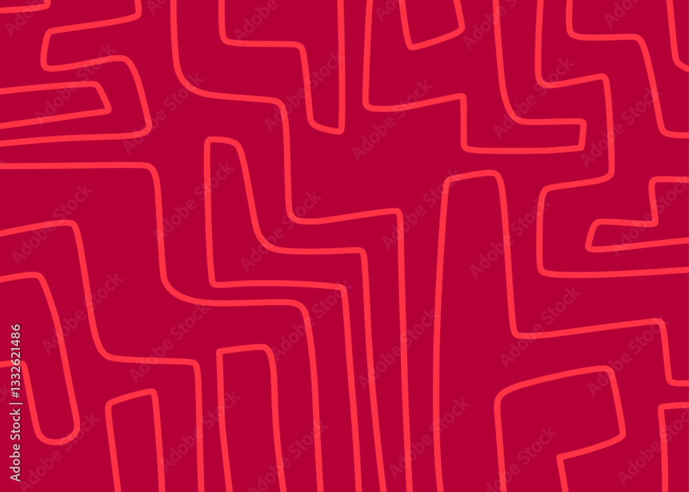 Poster minimalist background with seamless maze line pattern
