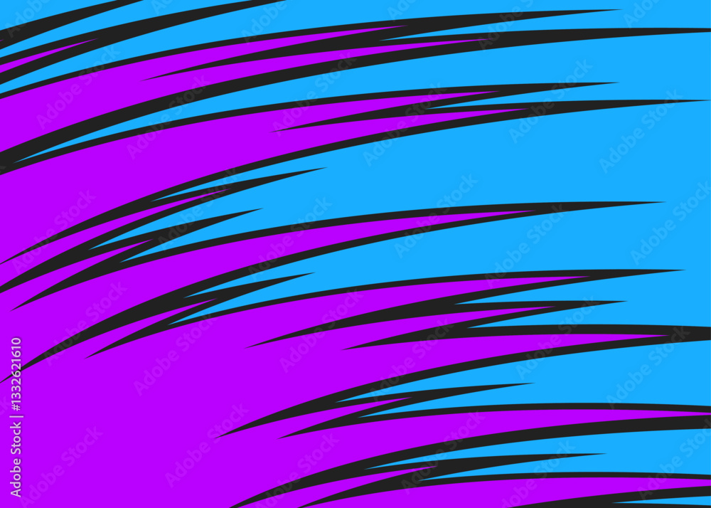 Poster abstract background with curved spike pattern and with some copy space area
