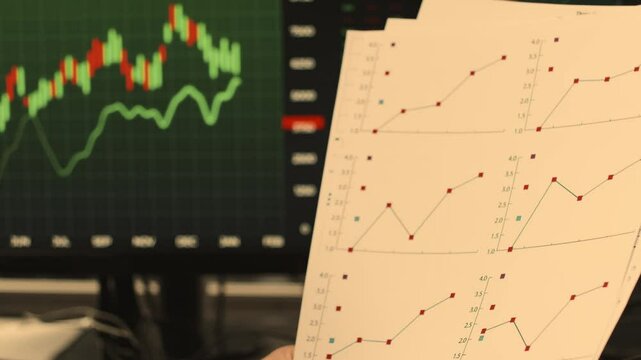 A stock trader analyzes statistics