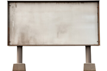 Fototapeta premium Empty billboard blank space for advertisement, positioned on a sturdy base. Ideal for showcasing messages or promotional content in urban settings.