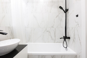 modern bathroom room with toilet and washing machine