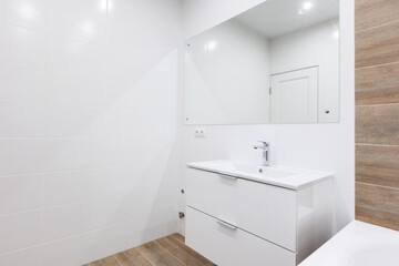 modern bathroom room with toilet and washing machine