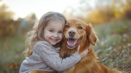 A joyful rescue dog playing with a child after adoption