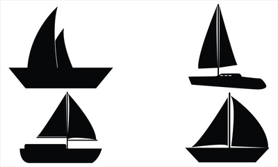 set of sailing boats