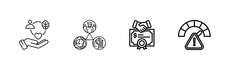 Impact Investing icons Set