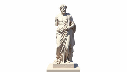 Fototapeta premium Ancient Greek statue in museum light, timeless elegance