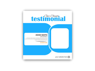 Creative Testimonial Template, feedback clinet Review
