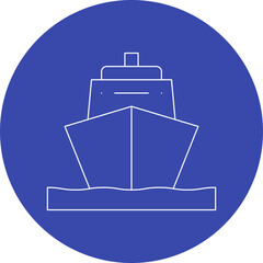 Steamship icon single vector illustration