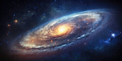 Fototapeta premium Cosmic Silhouette: Galaxy Silhouette, Starry Night, Universe Photography, Space Background, Celestial Silhouette