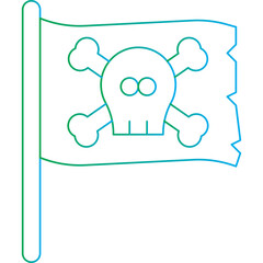 Pirate Sign icon single vector illustration