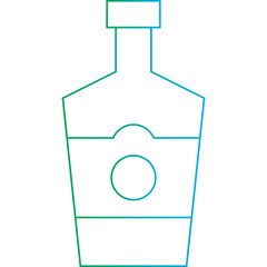 Bottle of Rum icon single vector illustration