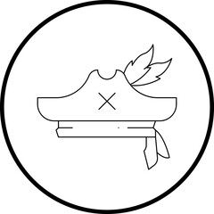 Pirate Hat I icon single vector illustration