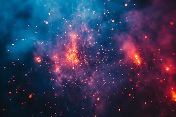 Pink and Blue Cosmic Glitter Explosion Texture