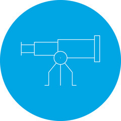 Telescope on Stand icon single vector illustration