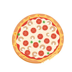 Delicious Pizza Clipart – Cheesy & Tasty 2D Flat Cartoon Illustrations
