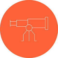 Telescope on Stand icon single vector illustration