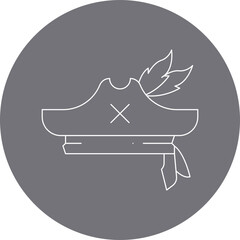 Pirate Hat I icon single vector illustration