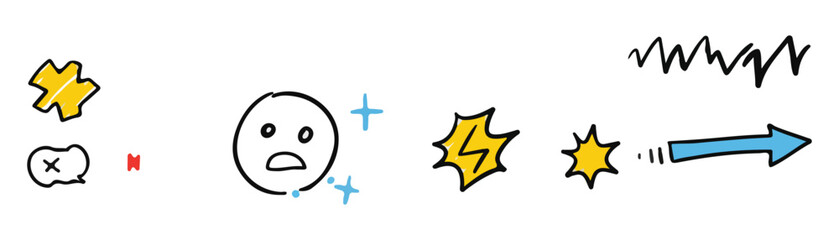 Line movement comic element perfect for adding energy, emphasis, and personality, these cute and dynamic doodle elements make your visuals stand out with a playful flair