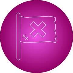 Pirate Flag I icon single vector illustration