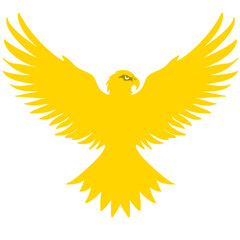 golden eagle with wings Illustration 