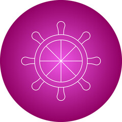 Ship Helm icon single vector illustration