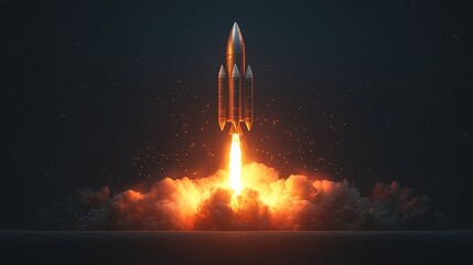 Rocket Launch into Dark Space