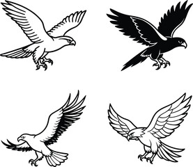 Fototapeta premium vector illustration of an eagle