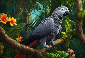 Obraz premium stunning endangered species vibrant natural habitats showcasing biodiversity conservation efforts, animals, wildlife, nature, ecosystem, flora, fauna