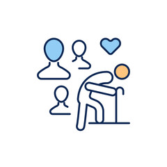 Supportive Family Icon for Retirement Assistance.