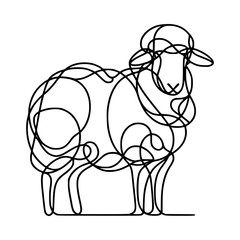 Sheep Line Drawing