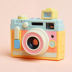 Colorful and cute 3D digital camera