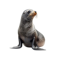 Naklejka premium Whole seal isolated on transparent background