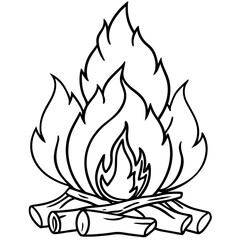 Simple Campfire Icon Design