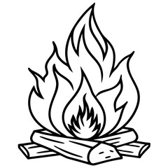 Simple Campfire Icon Design