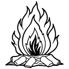 Simple Campfire Icon Design