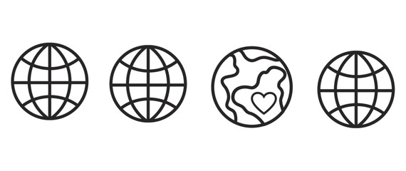 Fototapeta premium earth icon set