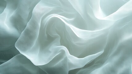 Obraz premium Abstract Draped Teal Fabric Texture Closeup