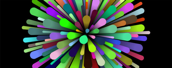 Color Explosion series. Artistic background made of colorful streaks for use with projects on design, art and imagination
