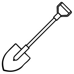 Simple Shovel Icon Vector Art