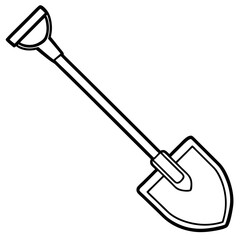 Simple Shovel Icon Vector Art