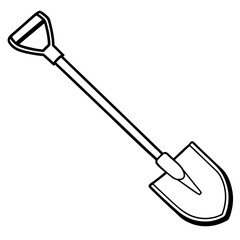 Simple Shovel Icon Vector Art