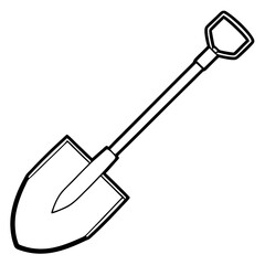 Simple Shovel Icon Vector Art