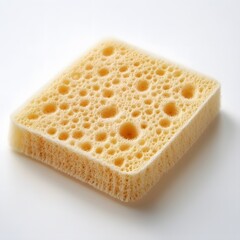 Textured Yellow Cleaning Sponge Closeup Photo