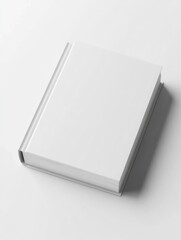Presenting a Hardcover Book with a Blank White Cover on White