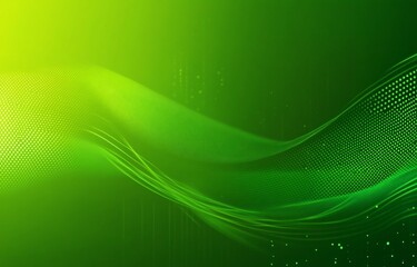 Abstract Green Flowing Lines Background