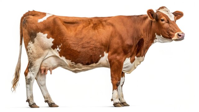  droughtmaster cow isolated on white background