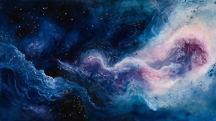 Fototapeta premium Galactic Nebula Cosmic Cloud in Deep Space Scene