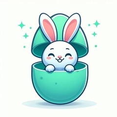 Obraz premium easter bunny with eggs
